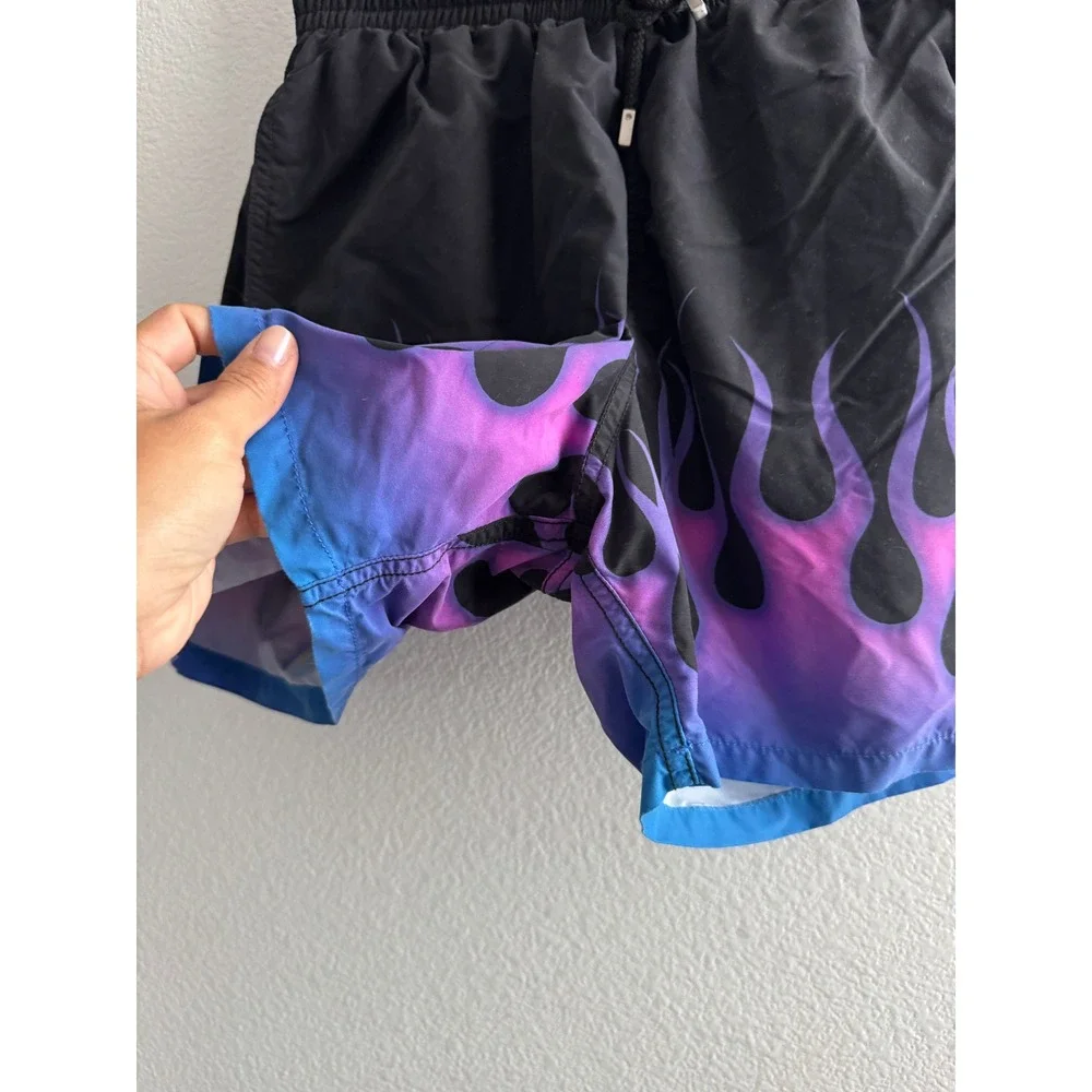 Vilebrequin x Sylvie Fleury Moorea Flame Print Swim Trunks Size Small